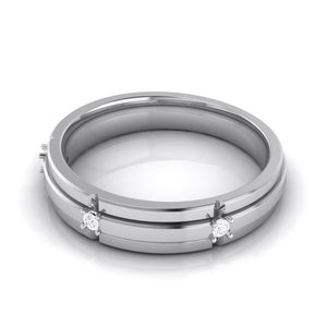 Jewelove™ Rings 3 Diamond Platinum Love Bands JL PT R-8018