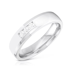 Jewelove™ Rings 3 Diamond Platinum Ring for Women JL PT R-8011