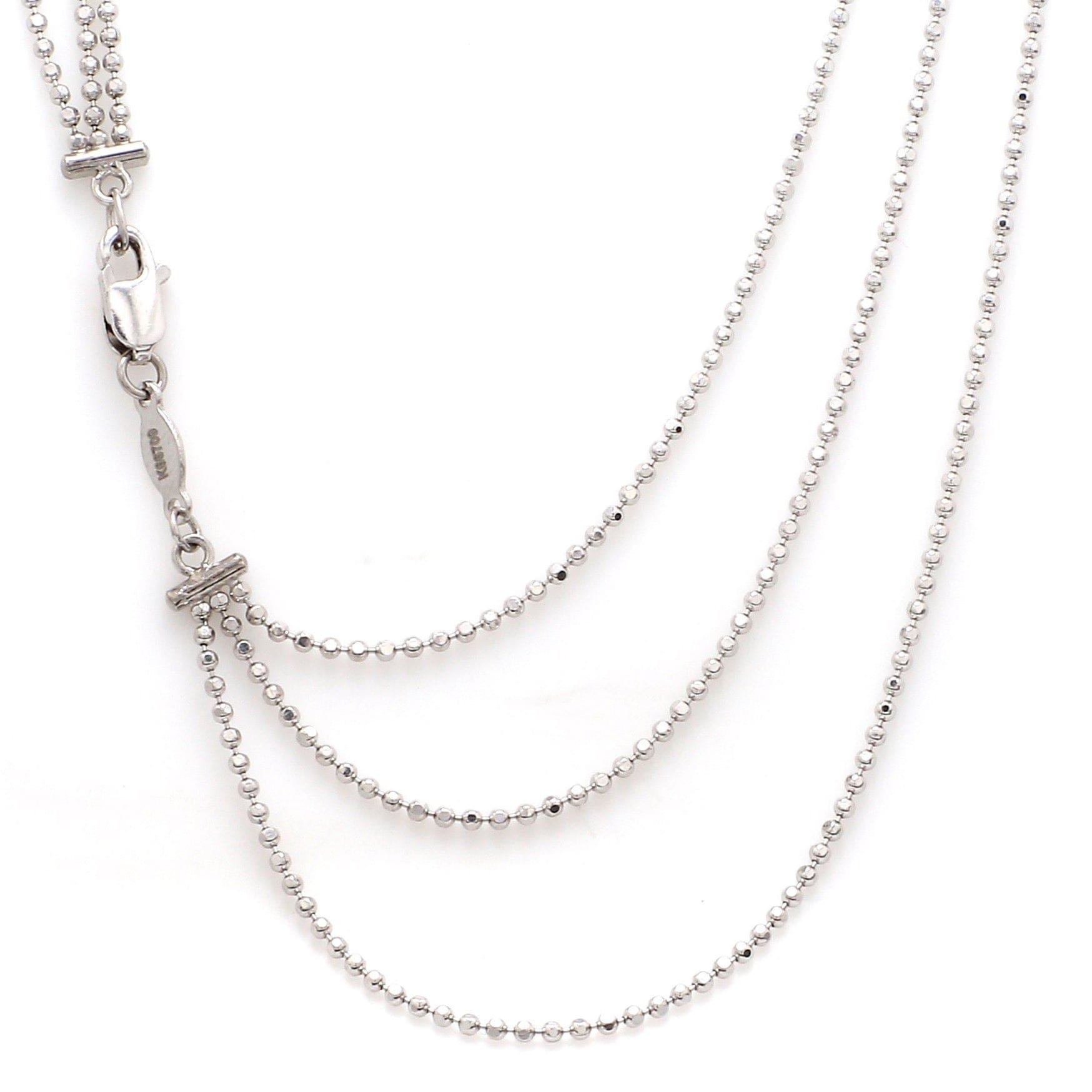 Jewelove™ Chains 3 Line Platinum Ball Chain JL PT CH 842