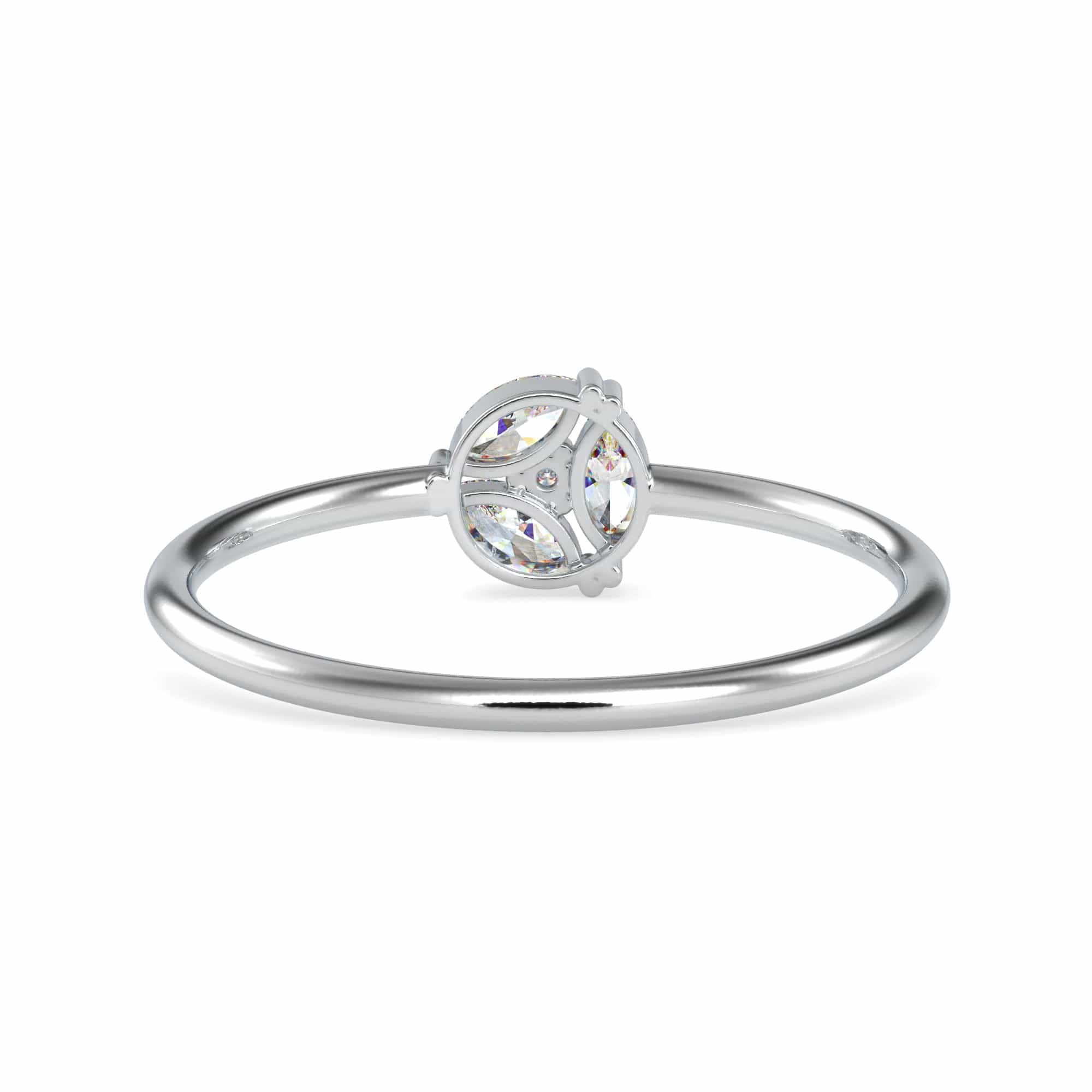 Jewelove™ Rings 3 Marquise Cut Diamond Platinum Engagement Ring JL PT 0668