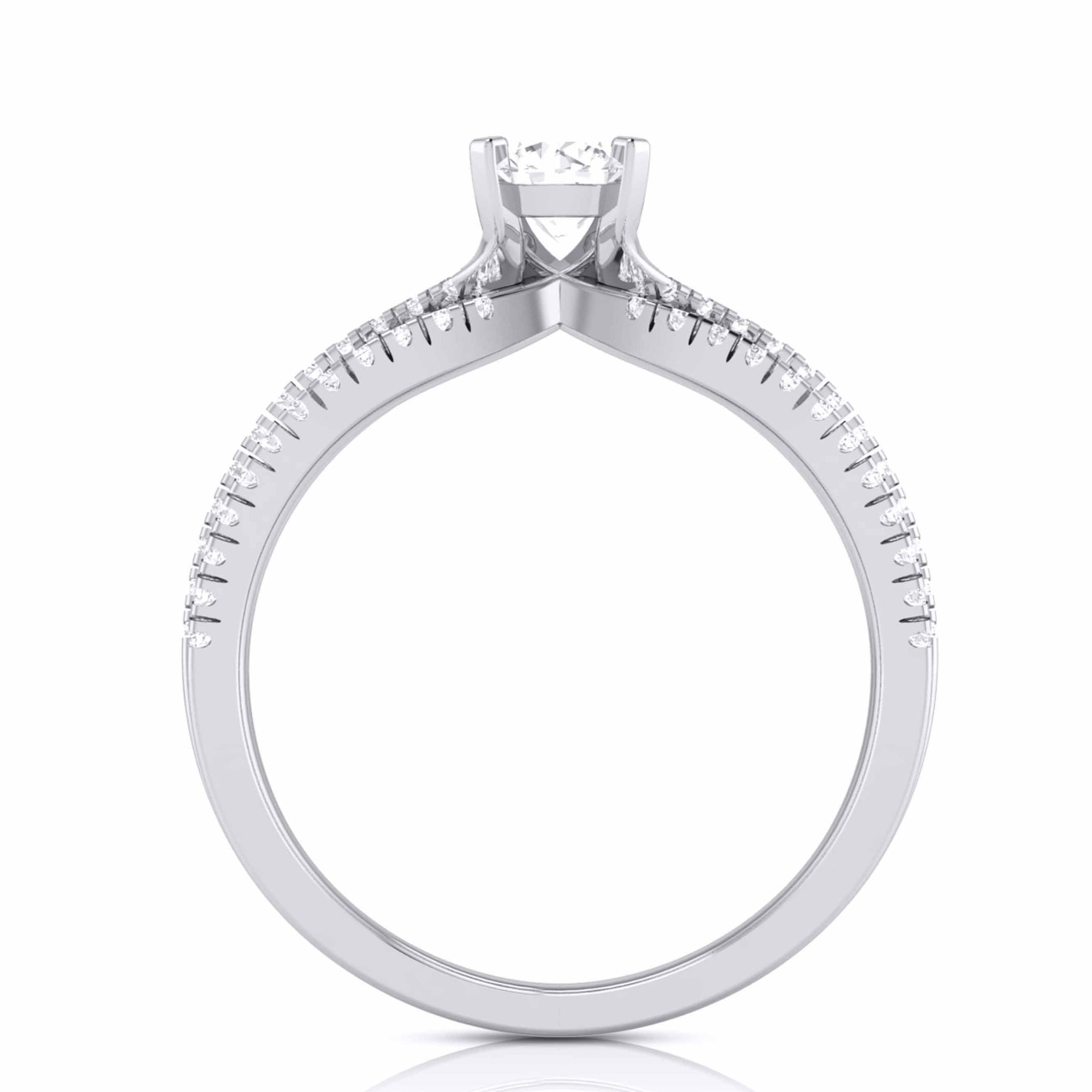 Jewelove™ Rings 30-Pointer Platinum Solitaire Engagement Ring with Split Shank JL PT R-22