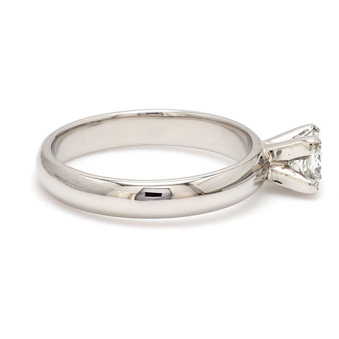 Jewelove™ Rings Women's Band only 30 Pointer Princess Cut Solitaire Platinum Ring with 4 Prongs JL PT 440-A