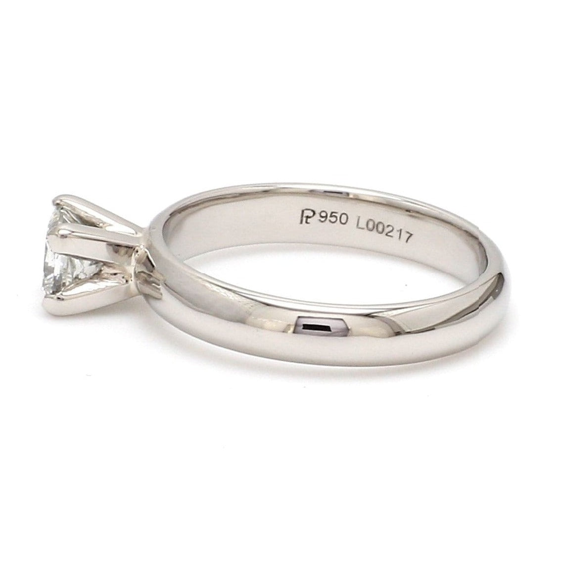 Jewelove™ Rings Women's Band only 30 Pointer Princess Cut Solitaire Platinum Ring with 4 Prongs JL PT 440-A