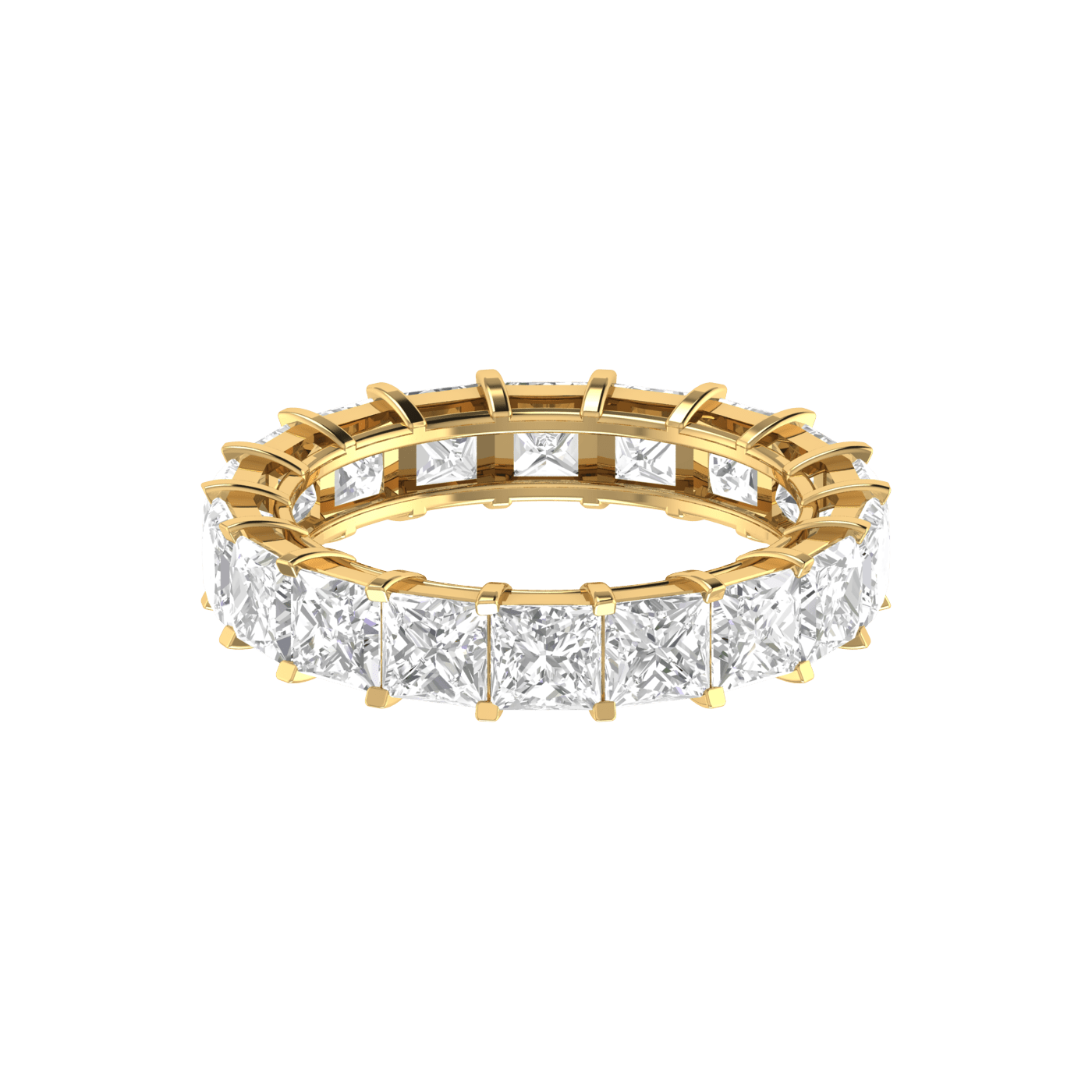 Jewelove™ Rings Women's Band only / VS I 30 Pointer Yellow Gold Princess Cut Diamond Engagement Ring JL AU RD RN 9281Y