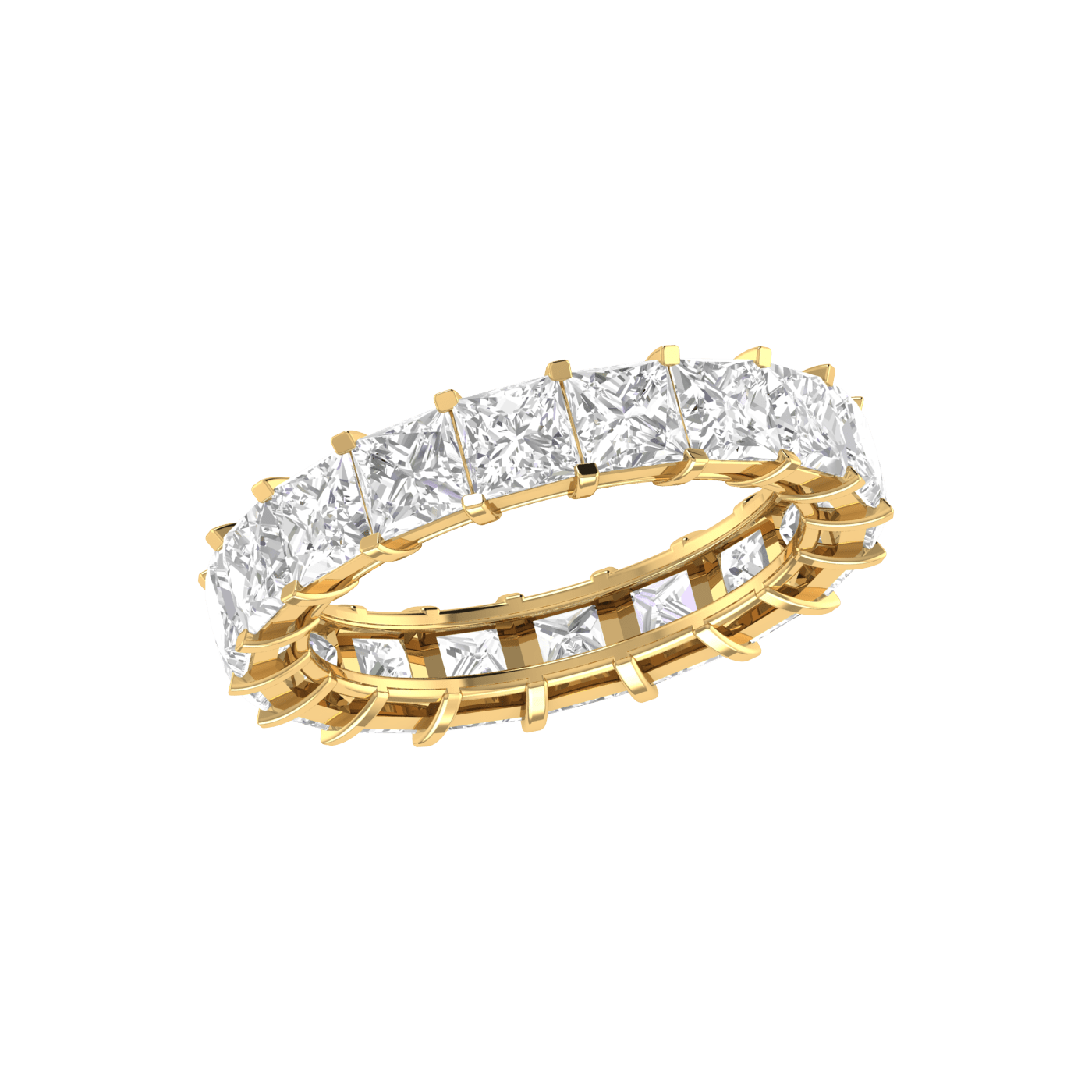 Jewelove™ Rings Women's Band only / VS I 30 Pointer Yellow Gold Princess Cut Diamond Engagement Ring JL AU RD RN 9281Y