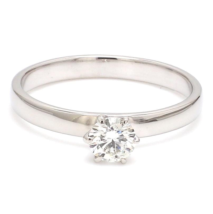 Jewelove™ Rings D IF / Women's Band only 40 Pointer Classic 6 Prong Solitaire Ring made in 18K White Gold SKU 0014