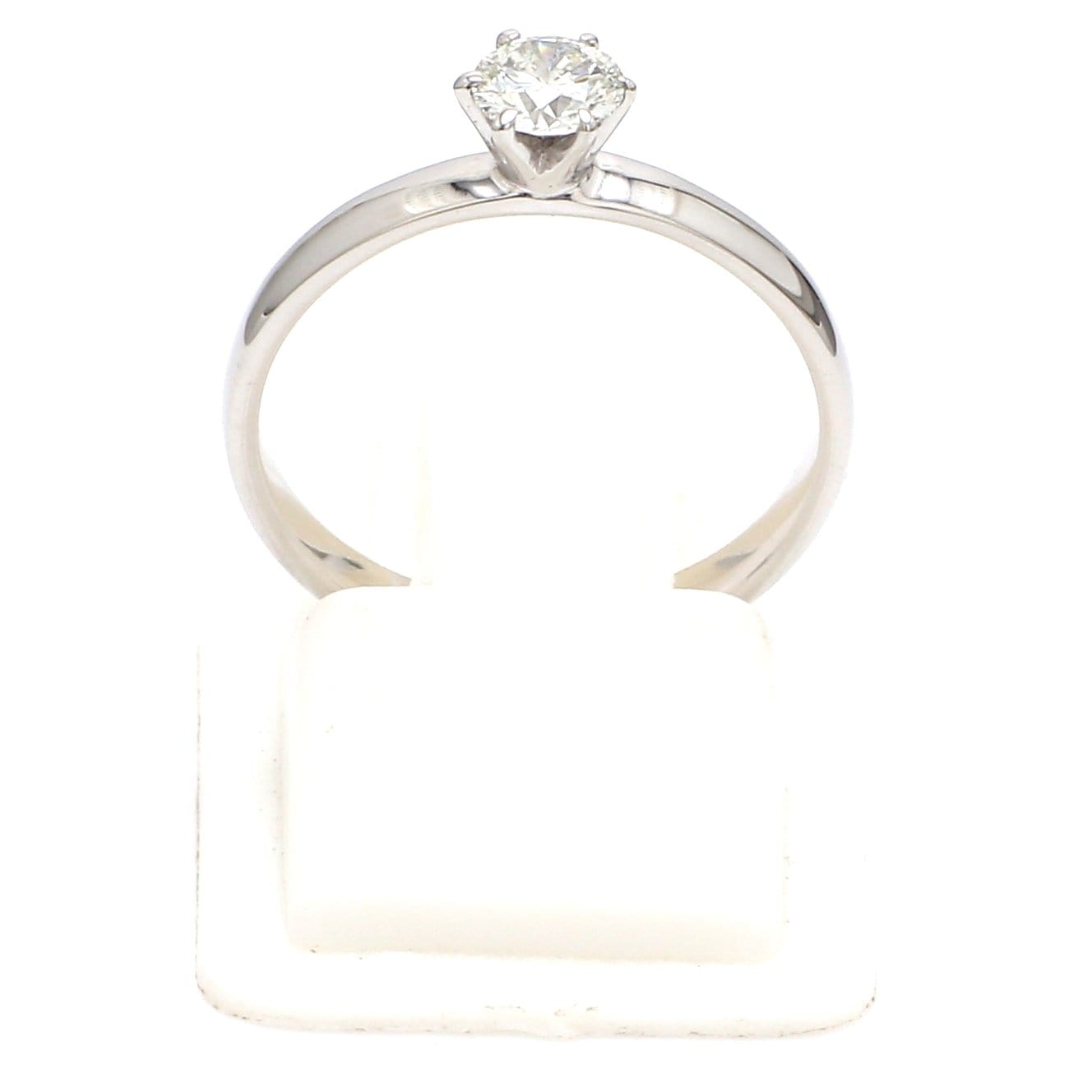 Jewelove™ Rings D IF / Women's Band only 40 Pointer Classic 6 Prong Solitaire Ring made in 18K White Gold SKU 0014