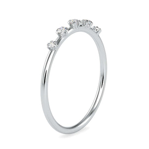 Jewelove™ Rings 5 Diamond Platinum Engagement Ring JL PT 0622