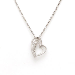 Jewelove™ Pendants 5 Diamond Platinum Heart Pendant with Diamonds JL PT P 8097