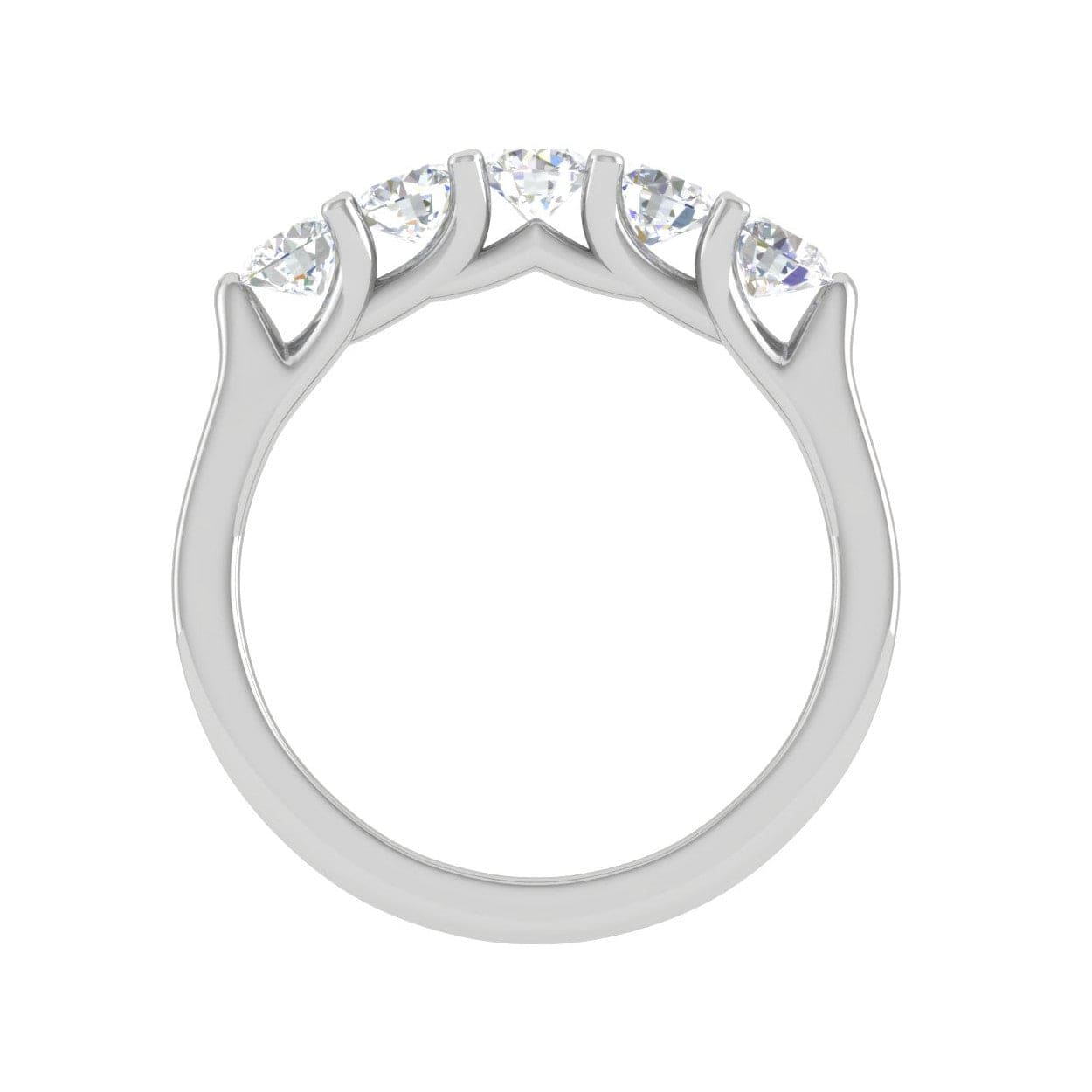 Jewelove™ Rings 5 Diamond Platinum Ring for Women JL PT WB RD 100