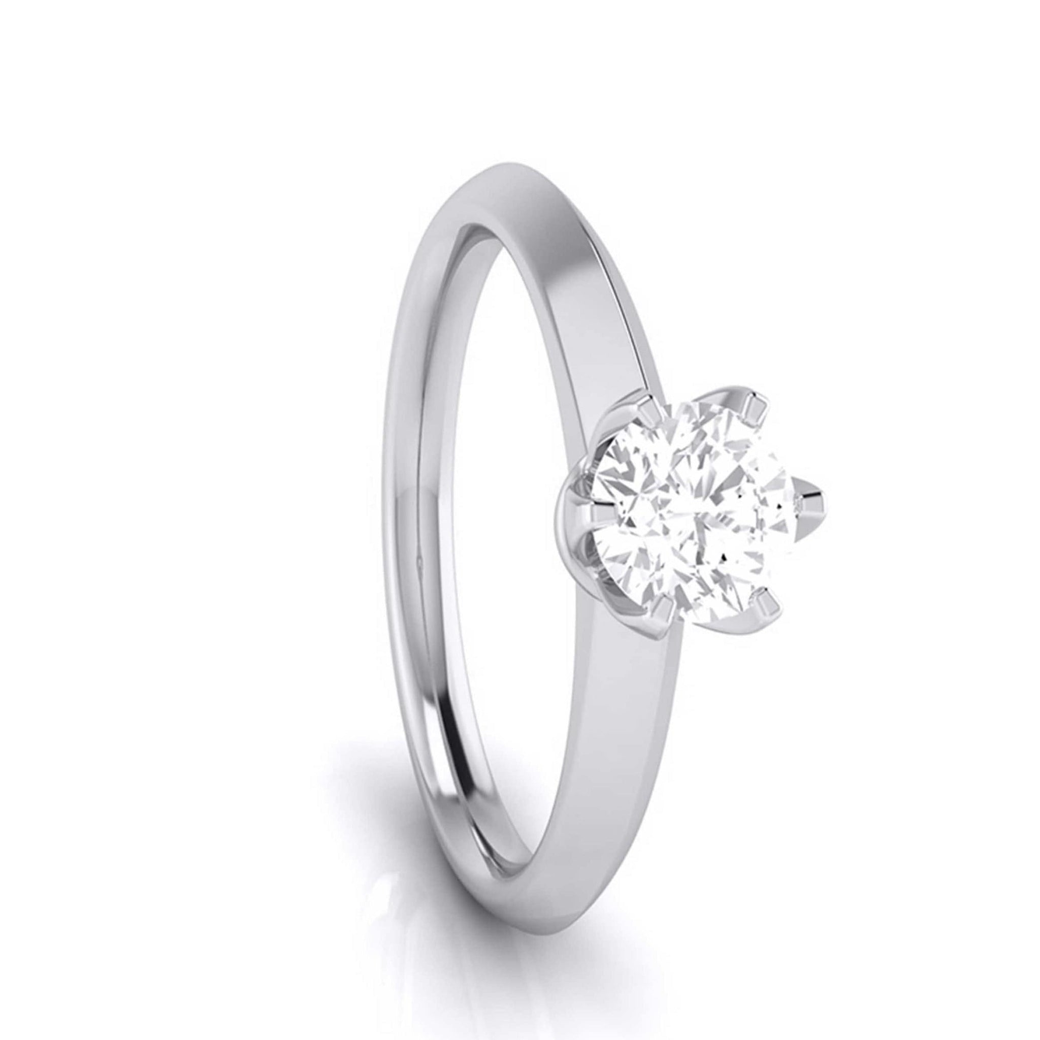 Jewelove™ Rings J VS / Women's Band only 50-Pointer Flowery Platinum Solitaire Engagement Ring JL PT G-106