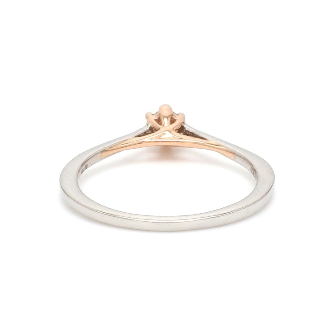 Jewelove™ Rings 6 Prongs Single Diamond Platinum & Rose Gold ring for women JL PT 1145