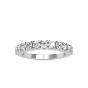 Jewelove™ Rings 8-Pointer Platinum Half Eternity Diamond Engagement Ring JL PT 0066