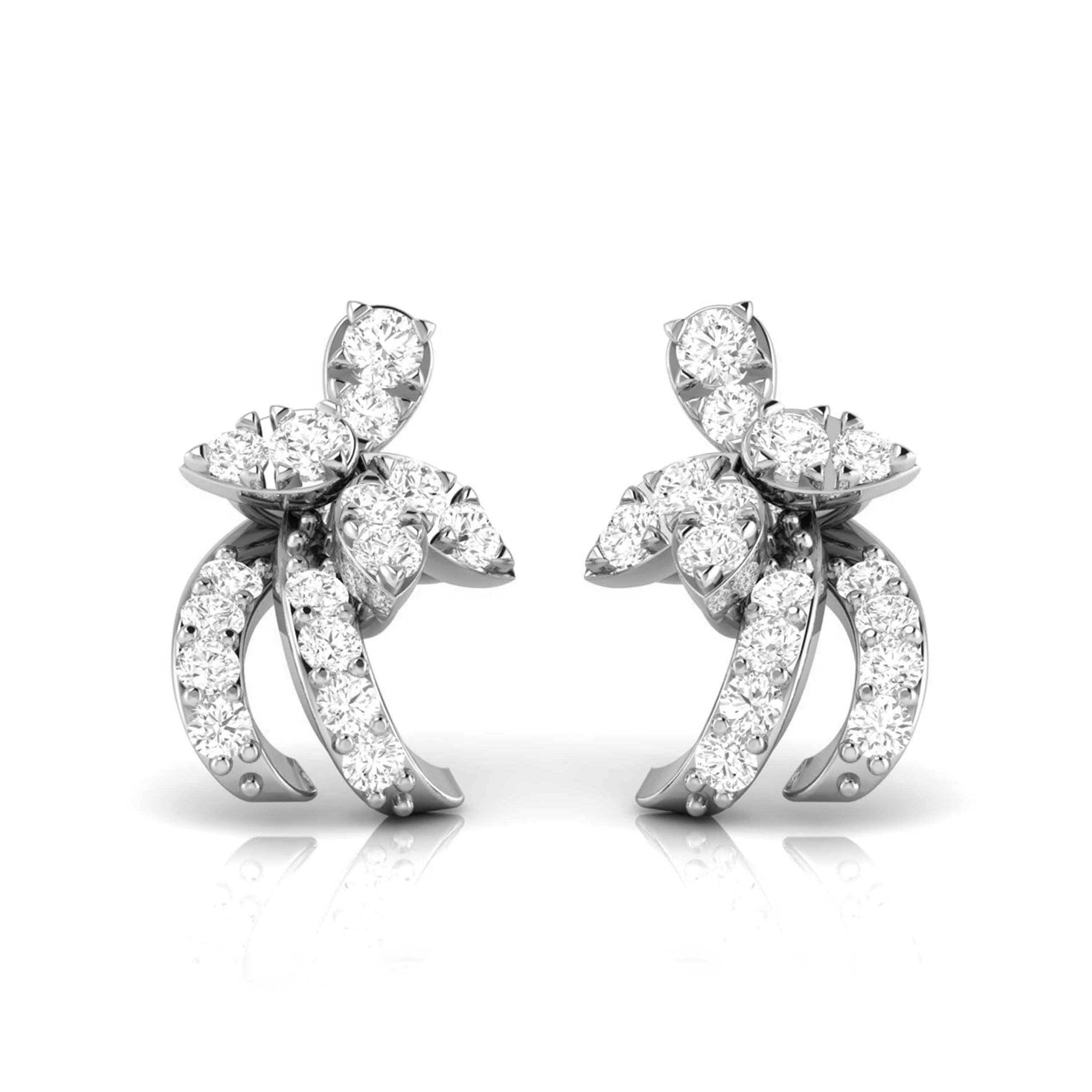 Jewelove™ Earrings Beautiful Platinum Diamond Earrings for Women JL PT E OLS 16