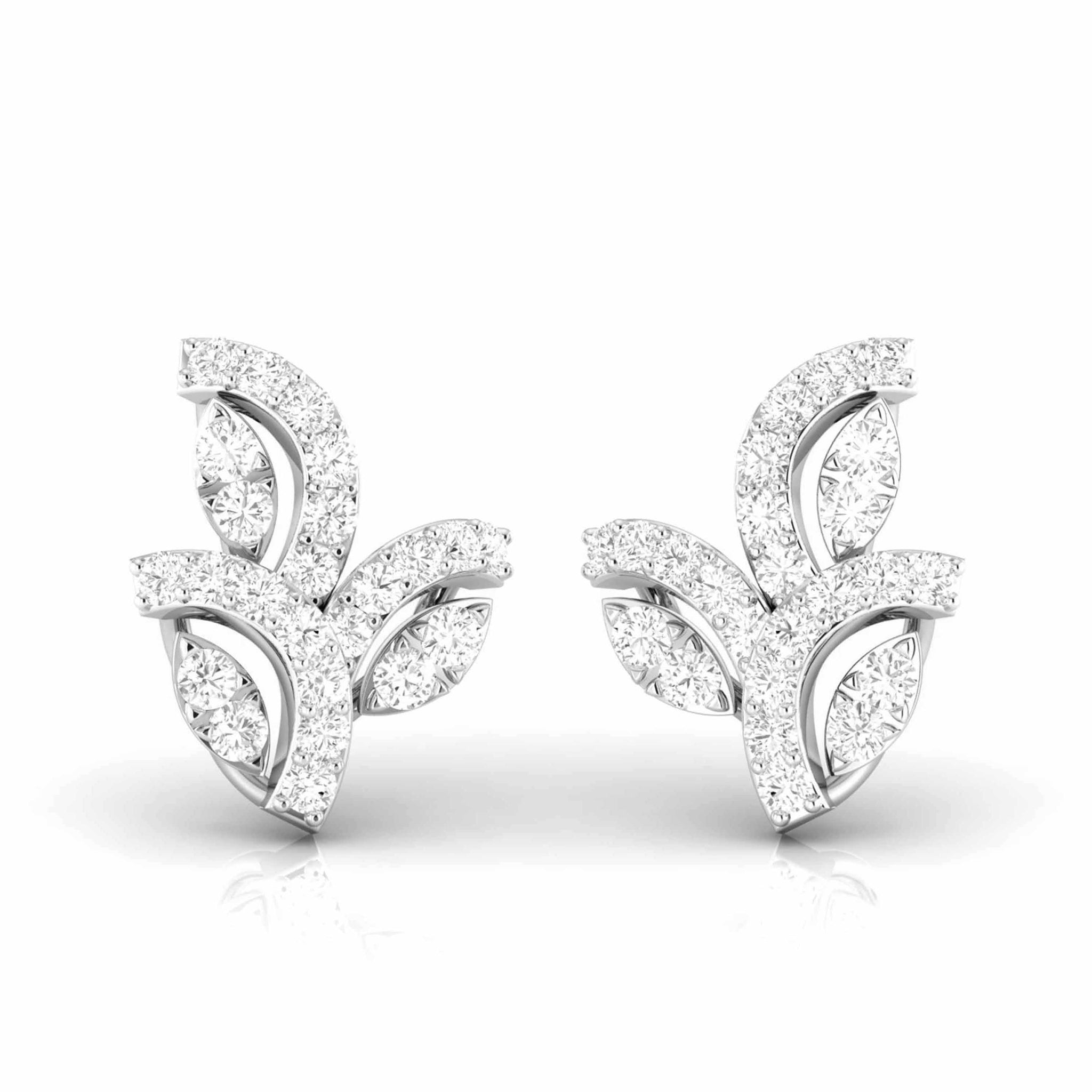 Jewelove™ Earrings Beautiful Platinum Diamond  Earrings for Women JL PT E OLS 32