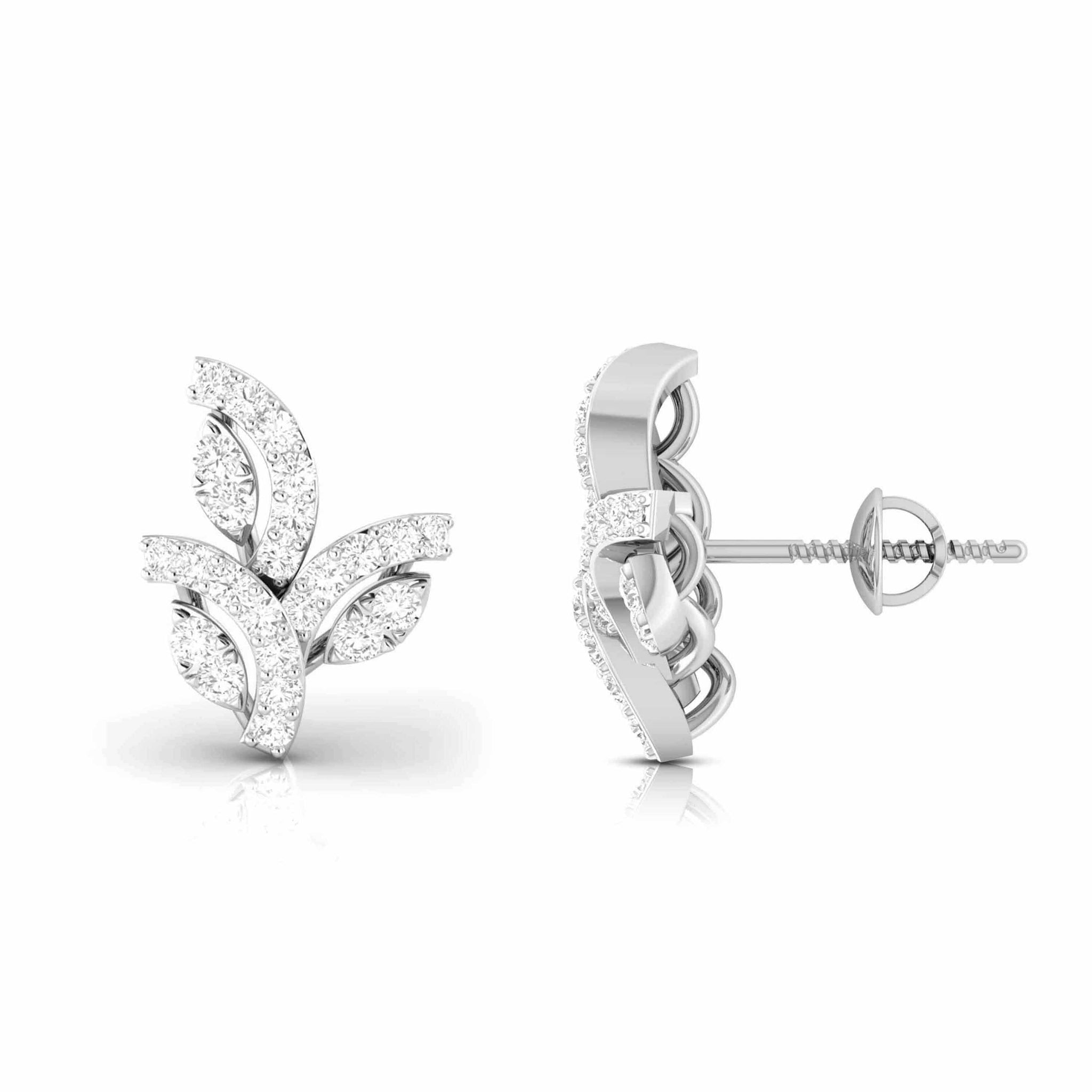 Jewelove™ Earrings Beautiful Platinum Diamond  Earrings for Women JL PT E OLS 32