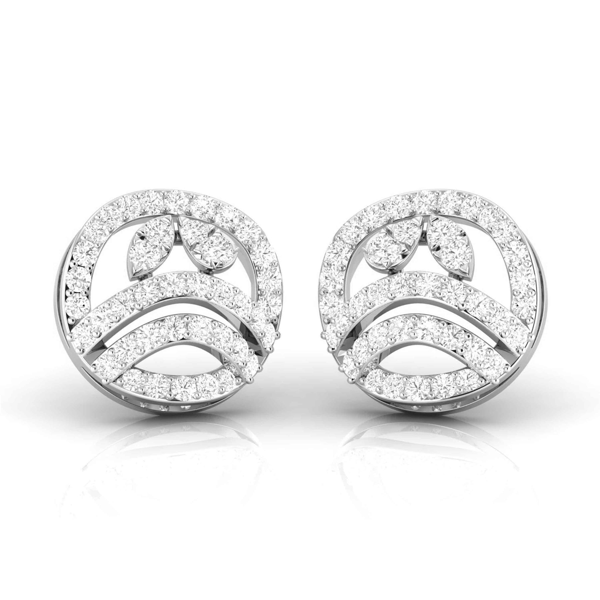 Jewelove™ Earrings Beautiful Platinum Diamond Earrings for Women JL PT E OLS 48