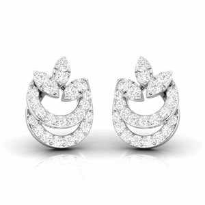 Jewelove™ Earrings Beautiful Platinum Diamond Earrings for Women JL PT E OLS 50