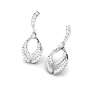 Jewelove™ Earrings Beautiful Platinum Earrings with Diamonds for Women JL PT E N-13