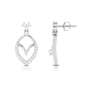 Jewelove™ Earrings Beautiful Platinum Earrings with Diamonds for Women JL PT E N-37