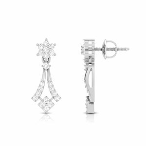 Jewelove™ Earrings Beautiful Platinum Earrings with Diamonds for Women JL PT E N-40