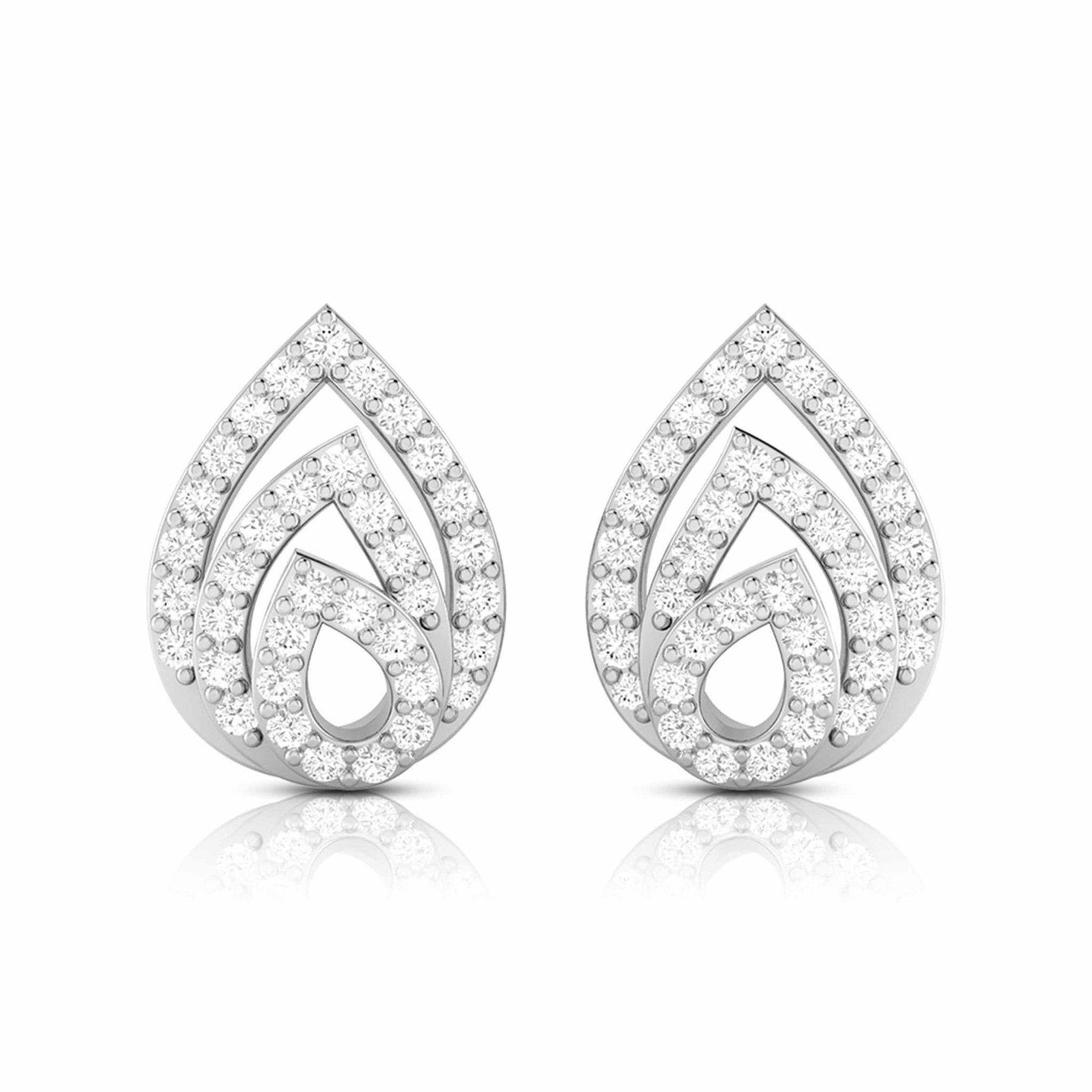 Jewelove™ Earrings SI IJ Beautiful Platinum Earrings with Diamonds for Women JL PT E ST 2021