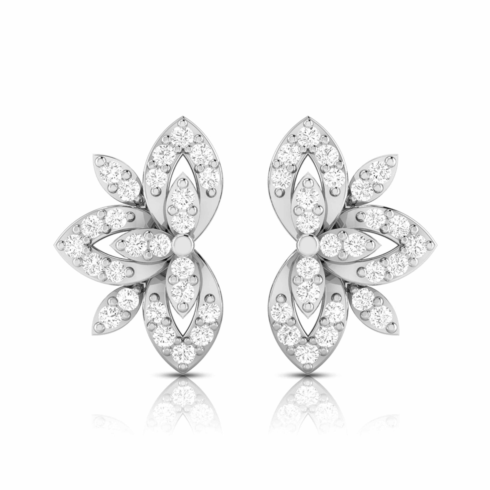 Jewelove™ Earrings Beautiful Platinum Earrings with Diamonds for Women JL PT E ST 2022