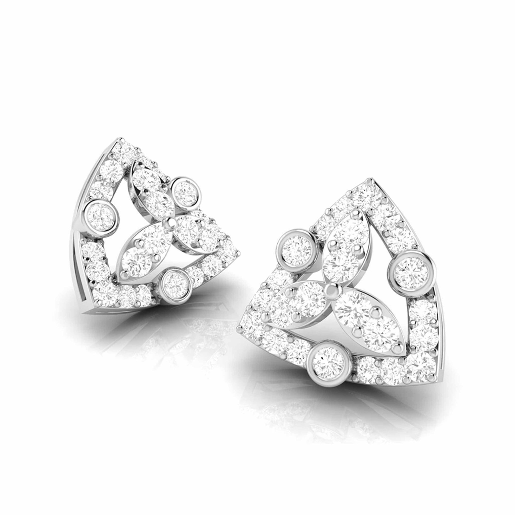 Beautiful Platinum Earrings with Diamonds for Women JL PT E ST 2025