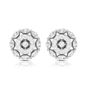 Jewelove™ Earrings SI IJ Beautiful Platinum Earrings with Diamonds for Women JL PT E ST 2027