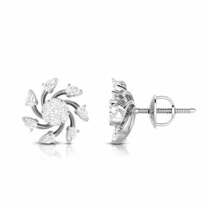 Jewelove™ Earrings Beautiful Platinum Earrings with Diamonds for Women JL PT E ST 2028