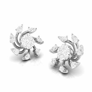 Jewelove™ Earrings Beautiful Platinum Earrings with Diamonds for Women JL PT E ST 2028