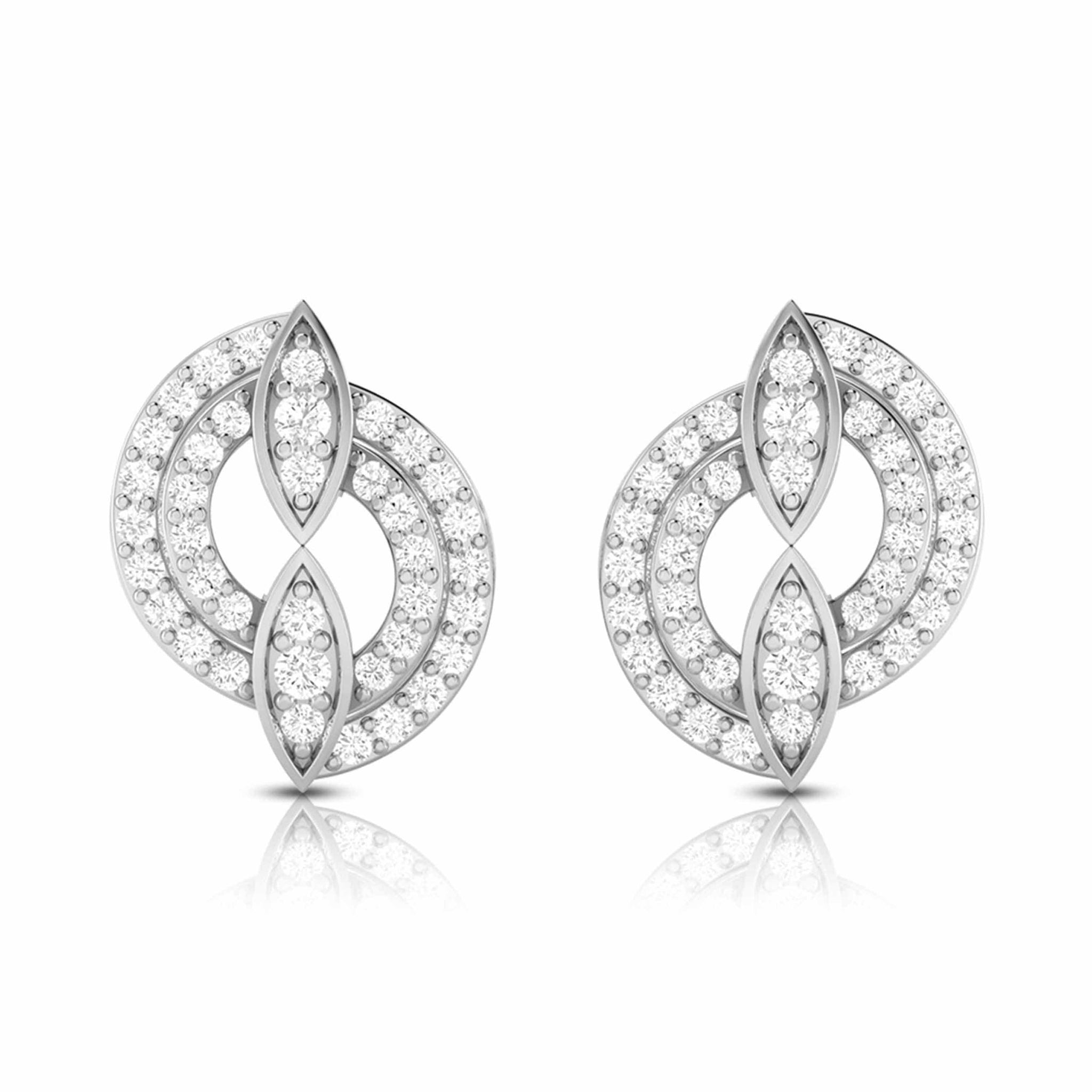 Jewelove™ Earrings Beautiful Platinum Earrings with Diamonds for Women JL PT E ST 2029