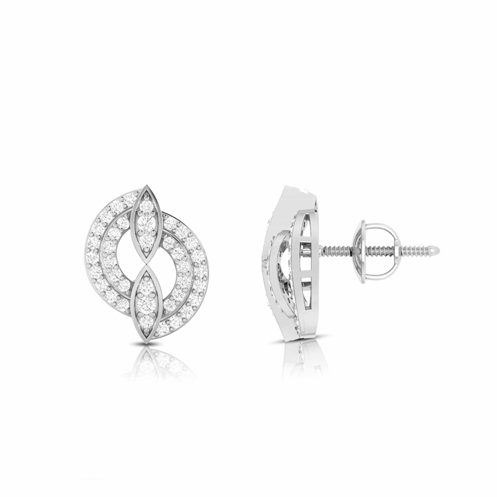 Jewelove™ Earrings Beautiful Platinum Earrings with Diamonds for Women JL PT E ST 2029