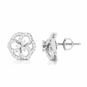 Jewelove™ Earrings Beautiful Platinum Earrings with Diamonds for Women JL PT E ST 2030