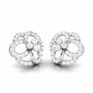 Jewelove™ Earrings Beautiful Platinum Earrings with Diamonds for Women JL PT E ST 2030