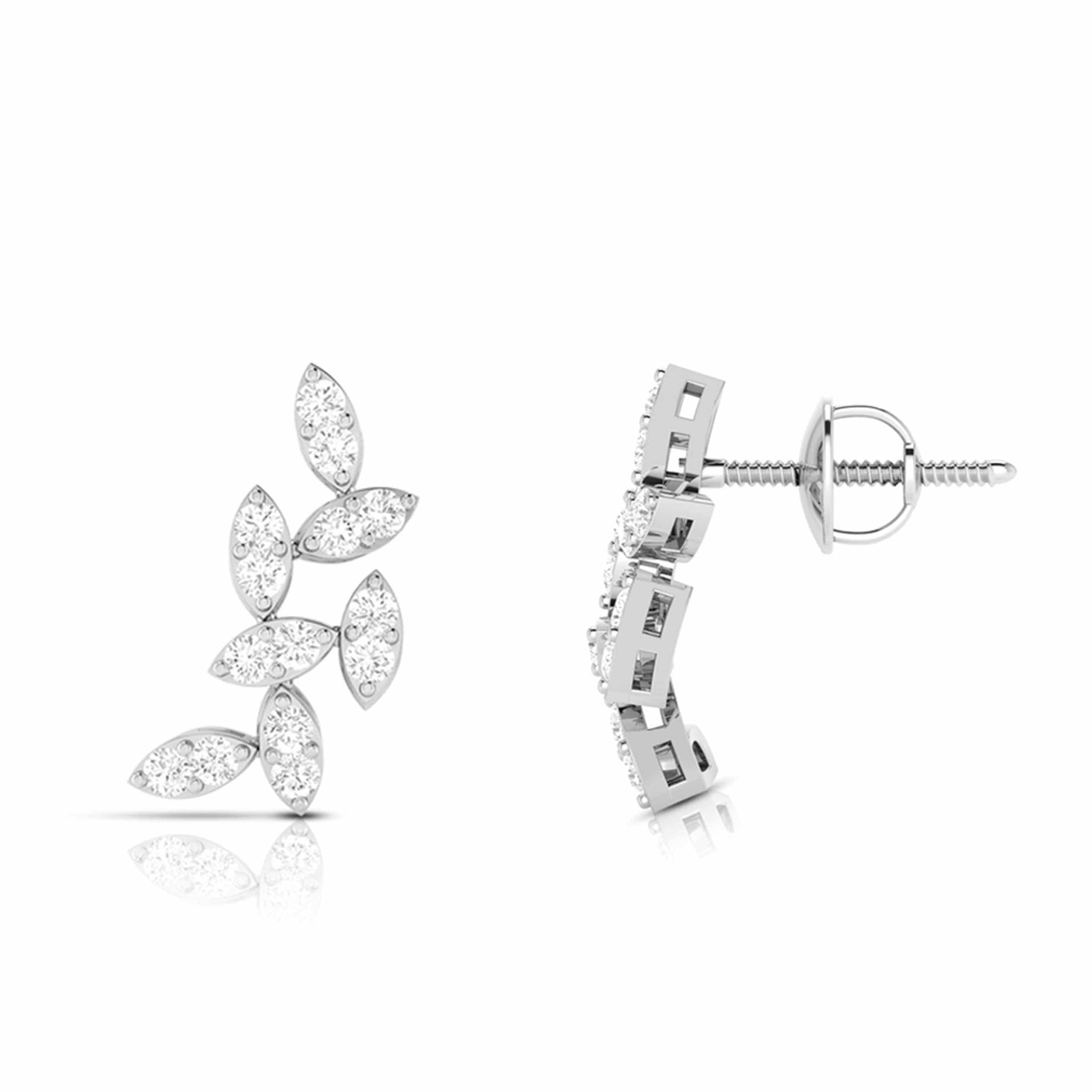 Jewelove™ Earrings Beautiful Platinum Earrings with Diamonds for Women JL PT E ST 2032