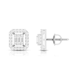 Jewelove™ Earrings Beautiful Platinum Earrings with Diamonds for Women JL PT E ST 2051