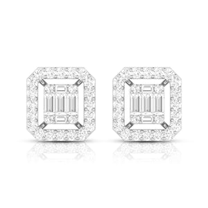 Jewelove™ Earrings SI IJ Beautiful Platinum Earrings with Diamonds for Women JL PT E ST 2051