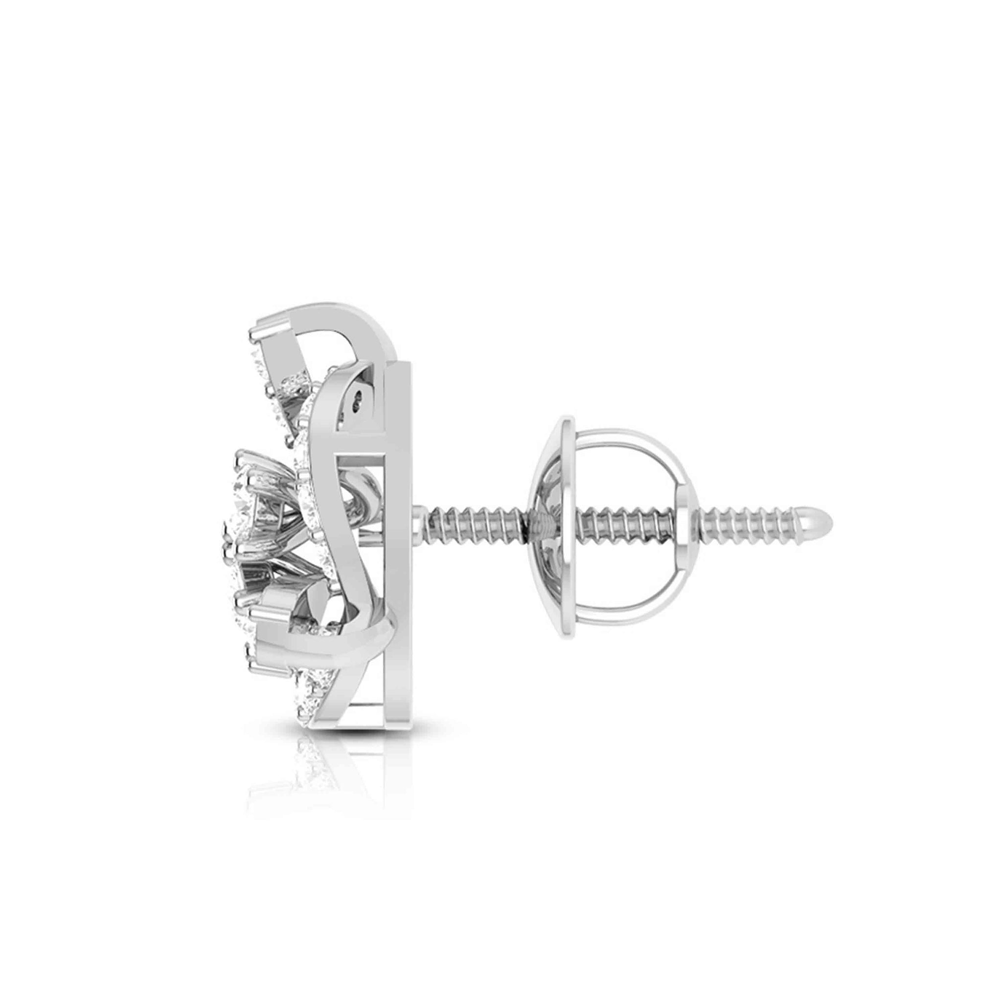 Jewelove™ Earrings Beautiful Platinum Earrings with Diamonds for Women JL PT E ST 2058