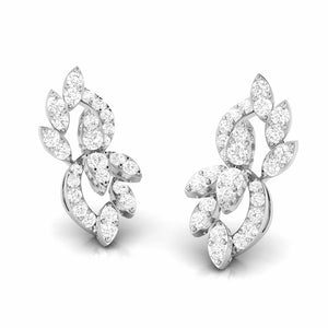 Jewelove™ Earrings Beautiful Platinum Earrings with Diamonds for Women JL PT E ST 2059