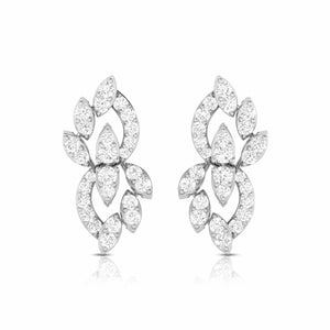 Jewelove™ Earrings SI IJ Beautiful Platinum Earrings with Diamonds for Women JL PT E ST 2059