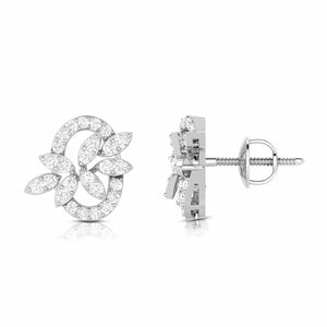 Jewelove™ Earrings Beautiful Platinum Earrings with Diamonds for Women JL PT E ST 2060