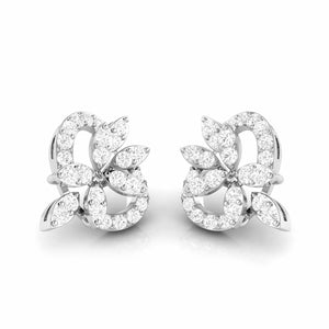 Jewelove™ Earrings Beautiful Platinum Earrings with Diamonds for Women JL PT E ST 2060