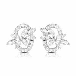 Jewelove™ Earrings SI IJ Beautiful Platinum Earrings with Diamonds for Women JL PT E ST 2060