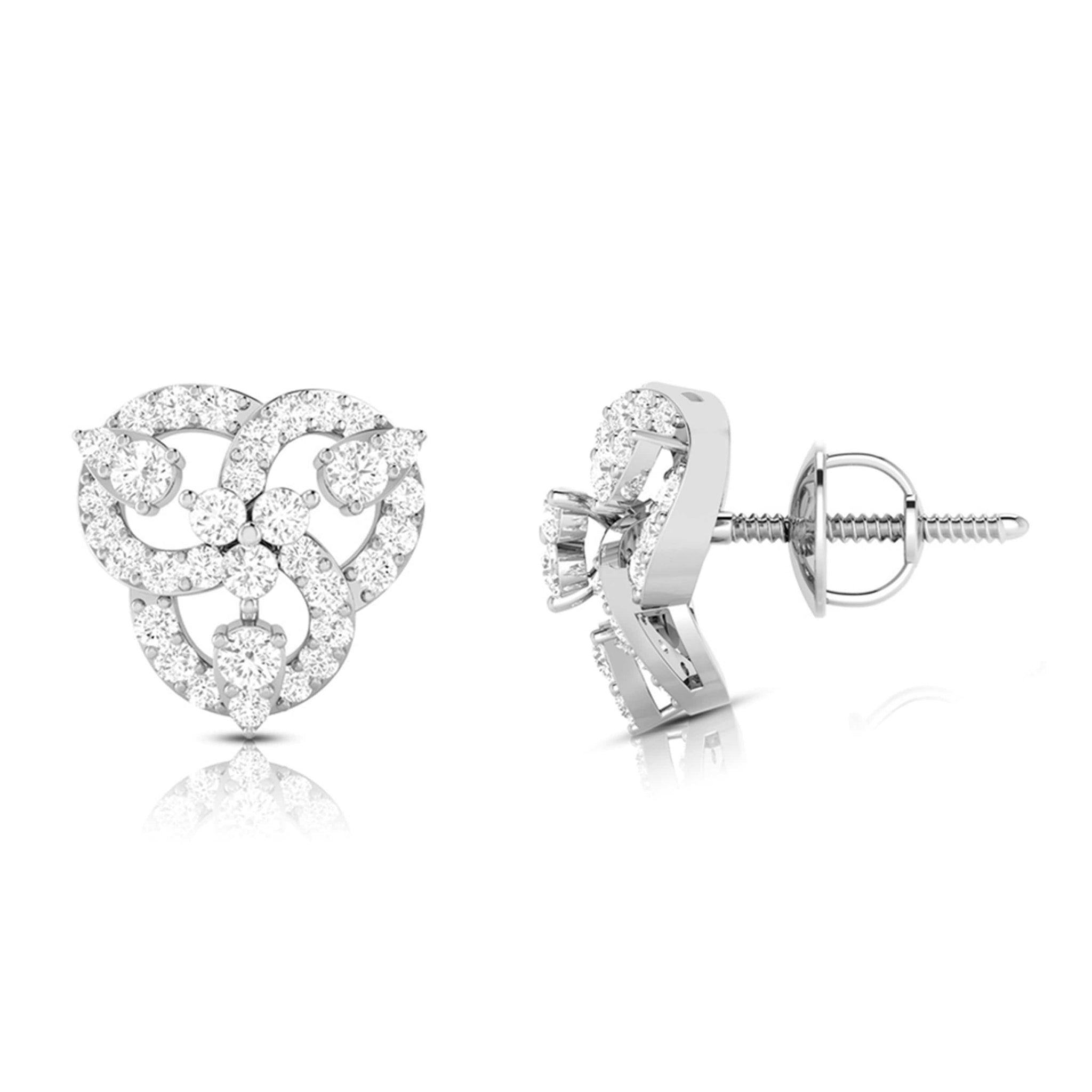 Jewelove™ Earrings Beautiful Platinum Earrings with Diamonds for Women JL PT E ST 2061