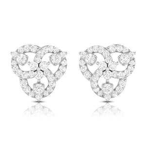 Jewelove™ Earrings SI IJ Beautiful Platinum Earrings with Diamonds for Women JL PT E ST 2061