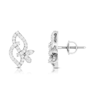 Jewelove™ Earrings Beautiful Platinum Earrings with Diamonds for Women JL PT E ST 2063