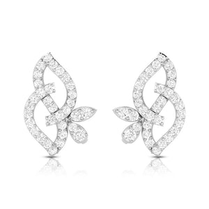 Jewelove™ Earrings SI IJ Beautiful Platinum Earrings with Diamonds for Women JL PT E ST 2063