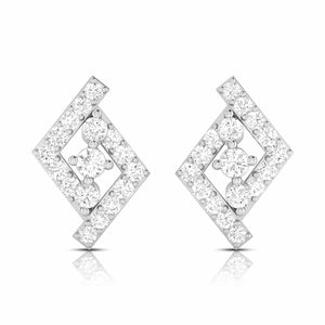 Jewelove™ Earrings SI IJ Beautiful Platinum Earrings with Diamonds for Women JL PT E ST 2064