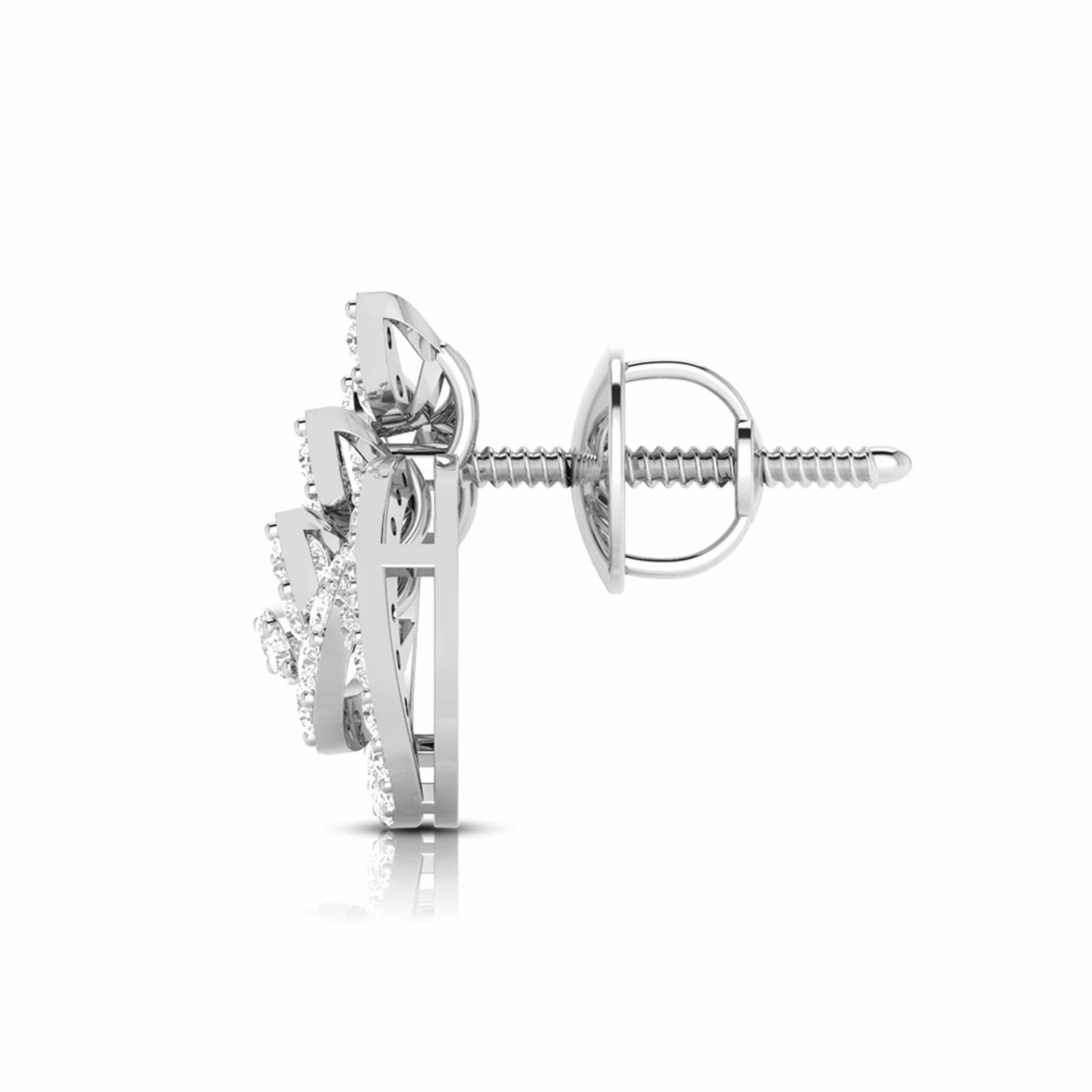 Jewelove™ Earrings Beautiful Platinum Earrings with Diamonds for Women JL PT E ST 2065